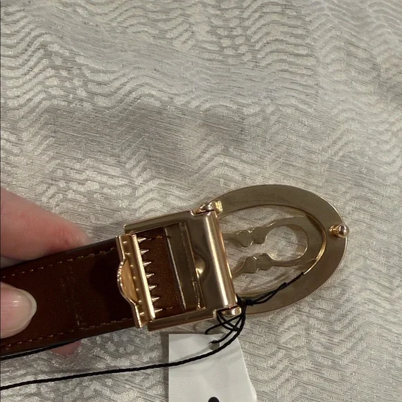 Coach Signature Canvas Belt Cut to Size and Reversible - Picture 5 of 10